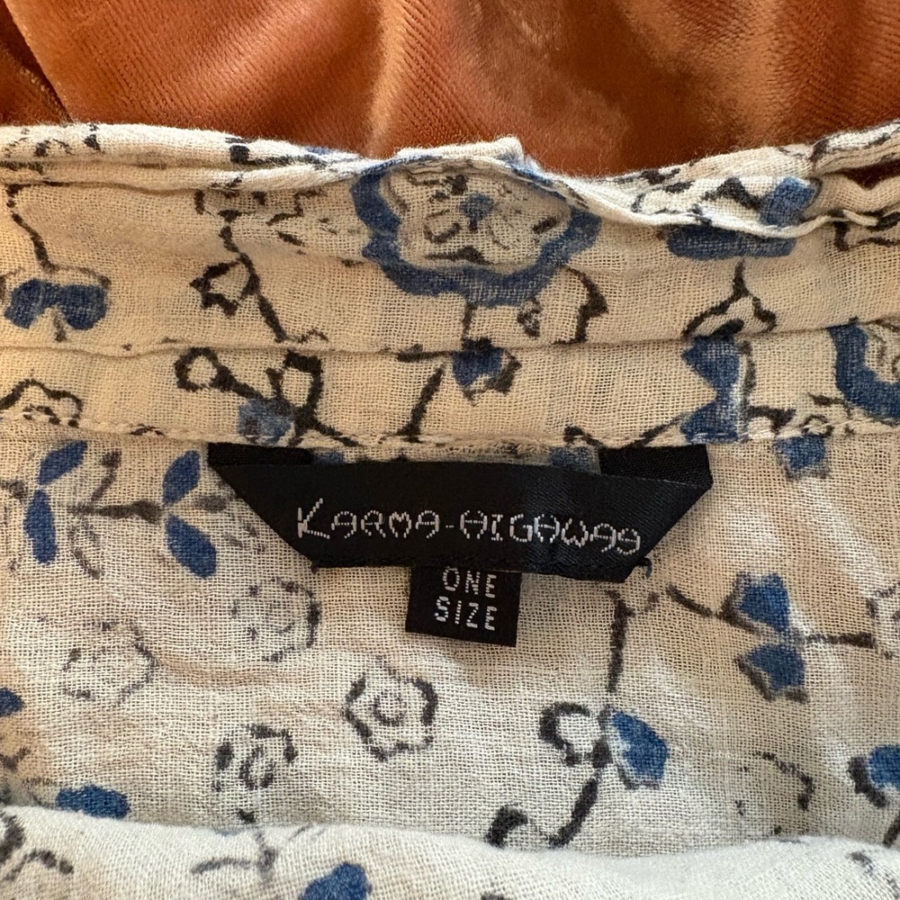 Classic 1970s Boho Surfer Wrap Skirt Indian Block Print Vintage Beach Culture - Picture 5 of 5